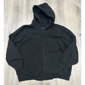 Raw Blue Hoodie Men's 3XL Black Basic Regular Training‎ Full Zip Hoodie Sweater